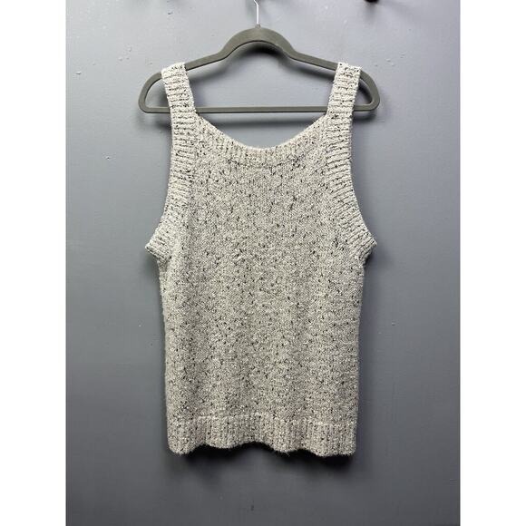 Chicos knit tank top Womens size 3 XL Wool‎ blend Tan Cream metallic scoop neck - Picture 1 of 6